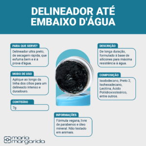Delineador em Gel Até Embaixo D’água Maria Margarida