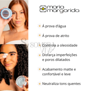 Pó Facial MargariLock  Neutralizer Azul Até Embaixo D’água Maria Margarida