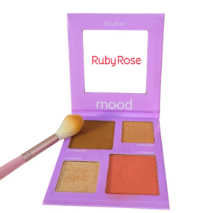 Paleta Blush, Contorno Bronzer e Iluminador Over the Top Mood Ruby Rose