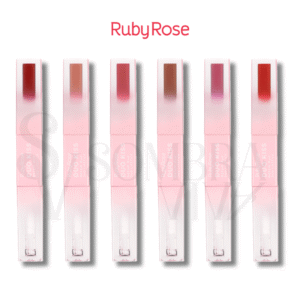 Batom Líquido Matte e Gloss Incolor Duo Kiss Ruby Rose