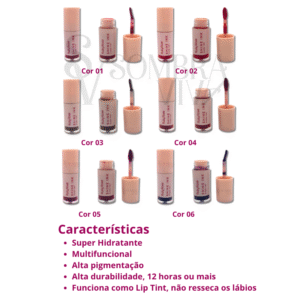 Gloss Tint Shine Ink  Ruby Rose – Cor Intensa + Brilho Hidratante